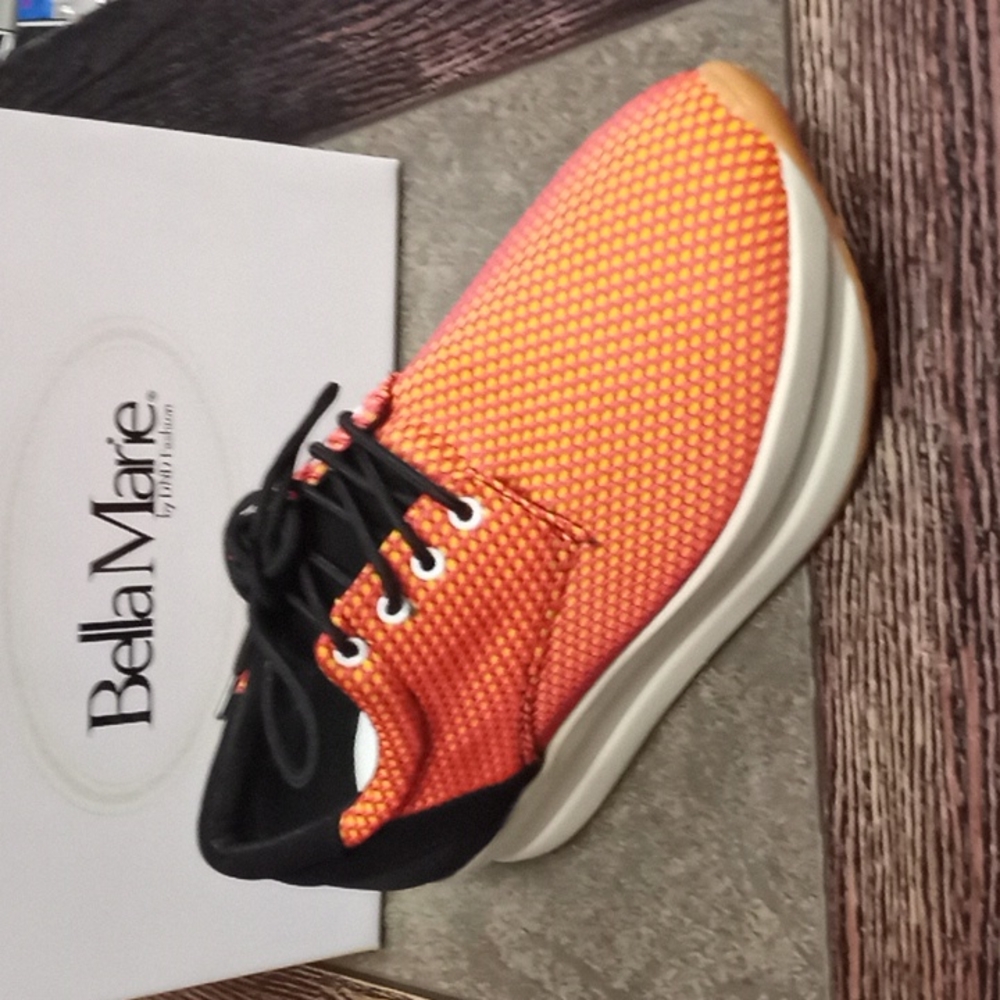 Orange Platform Sneakers